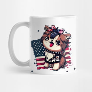 Cute Dog 4th Of July Liberty Lapdog Mug